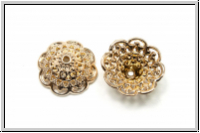 Perlenkappe "Strohhut", 7x19mm, goldfb., Metall, 2 Stk.