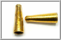 Perlenkappe (-cone) "Rough", 35x12mm, antikgoldfb., Metall, 1 Stk.