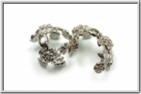 Perlenkappe (-cone) "Blumenranke", 16x19mm, antiksilberfb., Metall, 1 Stk.