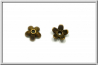 Perlenkappe "Pottentilla", 2,5x6mm, antikmessingfb., Metall, 10 Stk.