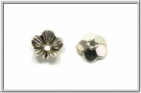Perlenkappe "Geranium", 3,5x9mm, antiksilberfb., Metall, 2 Stk.