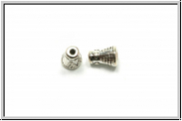 Perlenkappe (-cone) "Little Tower", 8x6mm, antiksilberfb., Tibetsilber, 10 Stk.