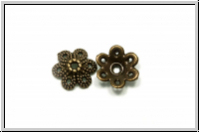 Perlenkappe "Kordelkranz", 2,8x9,1mm, antiksmessingfb., Metall, 10 Stk.
