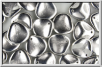 Rose Petals, 14x13mm, crystal, trans., silver, full, 10 Stk.