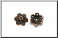 Perlenkappe "Kordelkranz", 2,8x9,1mm, antikkupferfb., Metall, 10 Stk.