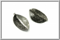 Anh�nger "Buchenblatt, klein", 29x17x0,9mm, antiksilberfb., Edelstahl, 1 Stk.
