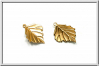 Anh�nger "Ahornblatt, klein", 23x17x1mm, goldfb., Edelstahl, 1 Stk.