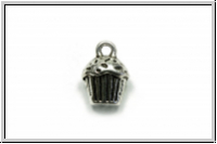 Anh�nger "Muffin", 14x10mm, antiksilberfb., Tibetsilber, 1 Stk.