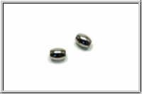 Metallperle "Olive", 6,1x4,9mm, antiksilberfb., Edelstahl, 5 Stk.