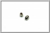 Metallperle "Olive", 4,9x4,0mm, antiksilberfb., Edelstahl, 5 Stk.