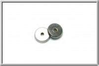 Spacer "glatte Scheibe", 2,2x10mm, antiksilberfb., Edelstahl, 2 Stk.