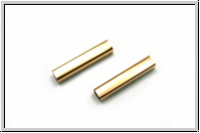 Spacer "R�hrchen, quadratisch", 20x4,0mm, goldfb., Messing, 10 Stk.