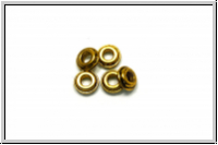 Spacer "Bumper", 2,2x5,8mm, antikgoldfb., Tibetsilber, 25 Stk.