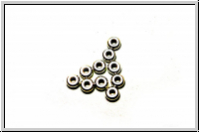 Spacer "Abacus", 1,2x3,4mm, silberfb., Messing, 10 Stk.