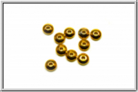 Spacer "Linse", 2x5mm, goldfb., Messing, 10 Stk.