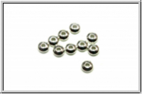 Spacer "Linse", 2x5mm, silberfb., Messing, 10 Stk.