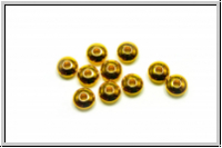 Spacer "Linse", 3x6mm, goldfb., Messing, 10 Stk.