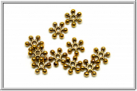 Spacer "Drumstiks", 2x7mm, antikgoldfb., Tibetsilber, 20 Stk.