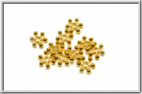Spacer "Drumstiks", 2x7mm, goldfb., Tibetsilber, 20 Stk.