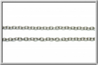 Gliederkette, oval, 3,0x2,0mm, antiksilberfb., Edelstahl, Preis/m