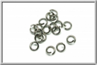 Biegeringe, 6,0x1,0mm, antiksilberfb., Edelstahl, 10 Stk.
