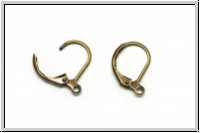 Klappbrisur "einfach", 14x10mm, antikmessingfb., Messing, 1 Paar
