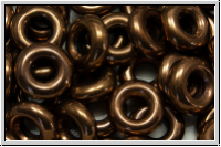 Glasring, 10x3,2mm, bronze, dk., met., 10 Stk.