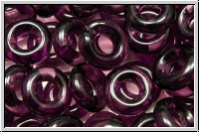 Glasring, 10x3,2mm, amethyst, dk., trans., 10 Stk.