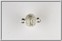 Magnetverschluss "Kugel mit Noppen", 18x11mm, silberfb., Metall, 1 Stk.