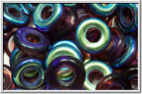 Glasring, 10x3,2mm, amethyst, trans., AB, 10 Stk.