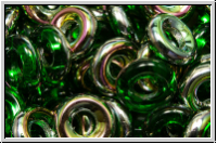 Glasring, 10x3,2mm, chrysolite, trans., half vitrail, 10 Stk.