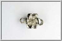 Magnetverschluss "Blume", 20x13x7mm, silberfb., Metall, 1 Stk.