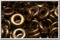 Glasring, 9x1,3mm, bronze, dk., met., 10 Stk.