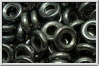 Glasring, 9x1,3mm, hematite, met., 10 Stk.