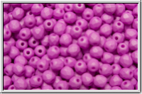B�hm. Glasschliffperle, feuerpol., 3mm, white, alabaster, pink pastel, matte, 50 Stk.
