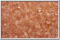 B�hm. Glasschliffperle, feuerpol., 3mm, rosaline, trans., 50 Stk.