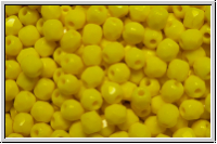 B�hm. Glasschliffperle, feuerpol., 3mm, yellow, op., 50 Stk.