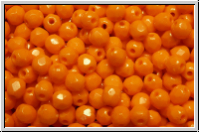 B�hm. Glasschliffperle, feuerpol., 3mm, Farbe, orange, lt., op., 50 Stk.
