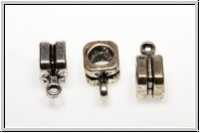 Anh�ngerschlaufe "Quadrat", 13x6mm, antiksilberfb., Tibetsilber, 1 Stk.