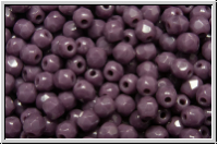 B�hm. Glasschliffperle, feuerpol., 3mm, lavender, darkest, op., 50 Stk.