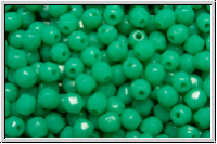 B�hm. Glasschliffperle, feuerpol., 3mm, menthol, op., 50 Stk.