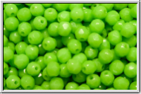 B�hm. Glasschliffperle, feuerpol., 3mm, jade, lt., op., 50 Stk.