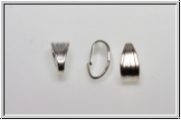 Anh�ngerschlaufe "Jugendstil", 9x4mm, silberfb., Metall, 1 Stk.