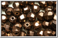 B�hm. Glasschliffperle, feuerpol., 6mm, black, op., vega luster, 25 Stk.
