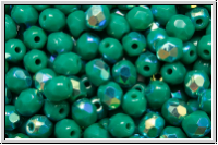 B�hm. Glasschliffperle, feuerpol., 4mm, turquoise, persian, op., AB, 50 Stk.