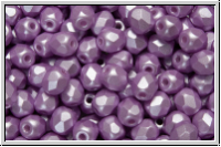 B�hm. Glasschliffperle, feuerpol., 4mm, white, alabaster, lt. rose pastel, 50 Stk.