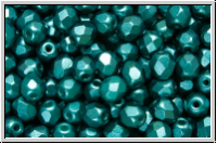 B�hm. Glasschliffperle, feuerpol., 4mm, white, alabaster, emerald pastel, 50 Stk.