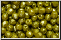 B�hm. Glasschliffperle, feuerpol., 4mm, white, alabaster, lime pastel, 50 Stk.