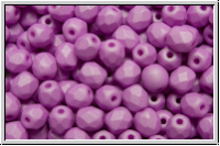 B�hm. Glasschliffperle, feuerpol., 4mm, white, alabaster, pink pastel, matte, 50 Stk.