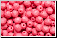 B�hm. Glasschliffperle, feuerpol., 4mm, white, alabaster, watermelon pastel, matte, 50 Stk.